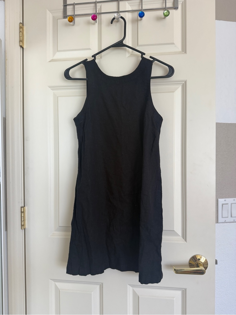 Target Black Sleeveless Linen Mini Dress